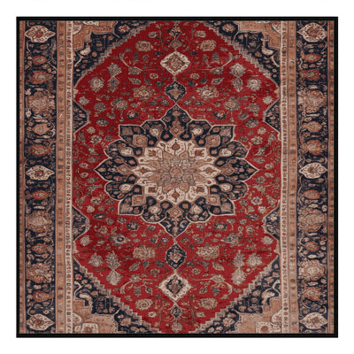 Tapis brun lavable à la machine