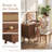 Retro Bohemian Style Vantiy Desk With Mirror And Led Lights