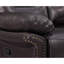 Fauteuil inclinable en cuir rembourré de mousse avec base en acier inoxydable - Console de 82,69 po de profondeur et de hauteur de 26,38 po