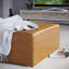 Repose-pieds en velours gris Mingle Performance-551264412