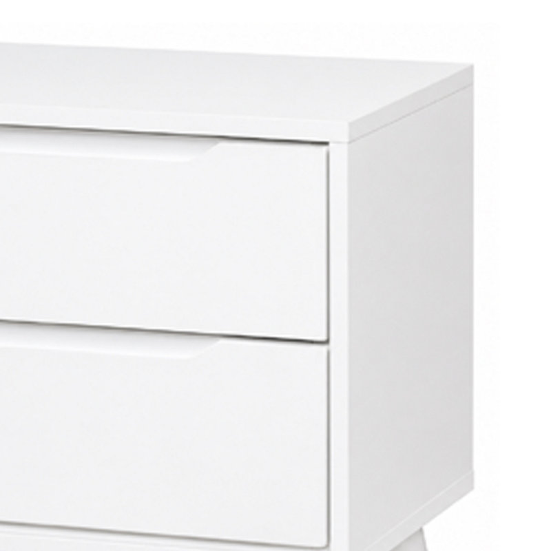 Ensemble de chambre avec très grand lit 2 pièces, bois blanc, table de chevet