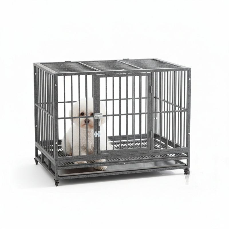 Caisse et cage pour chien en métal robuste