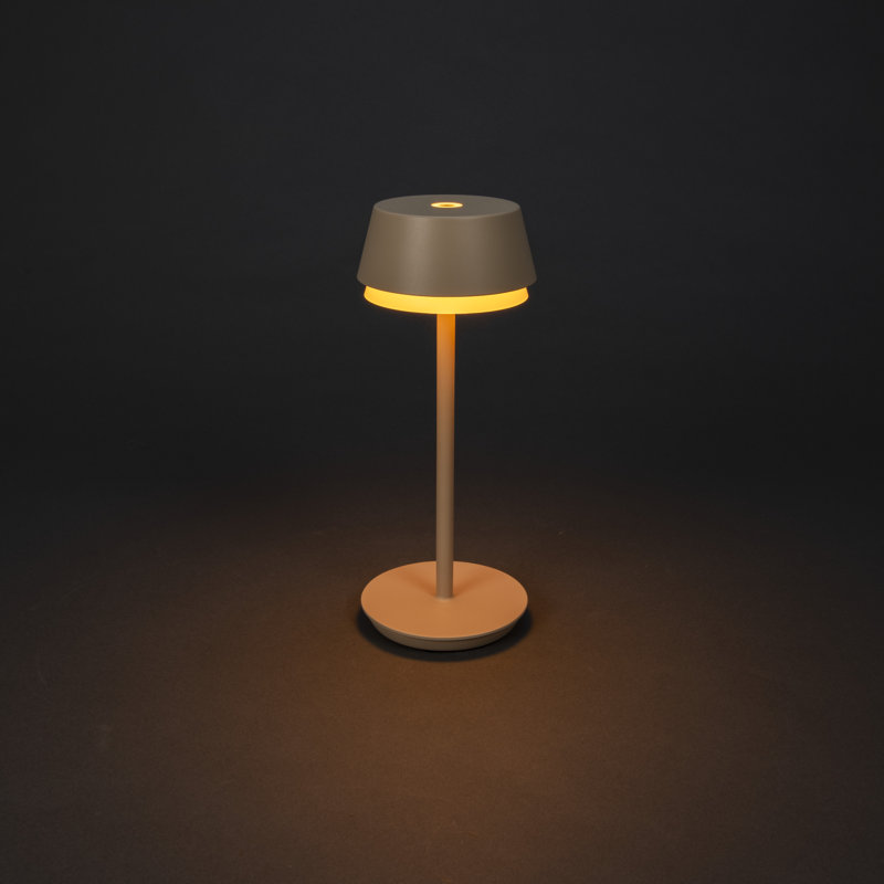 Lyon Cordless Table Lamp - USB Rechargeable, RGB Dimmable LED, Elegant Design, Beige