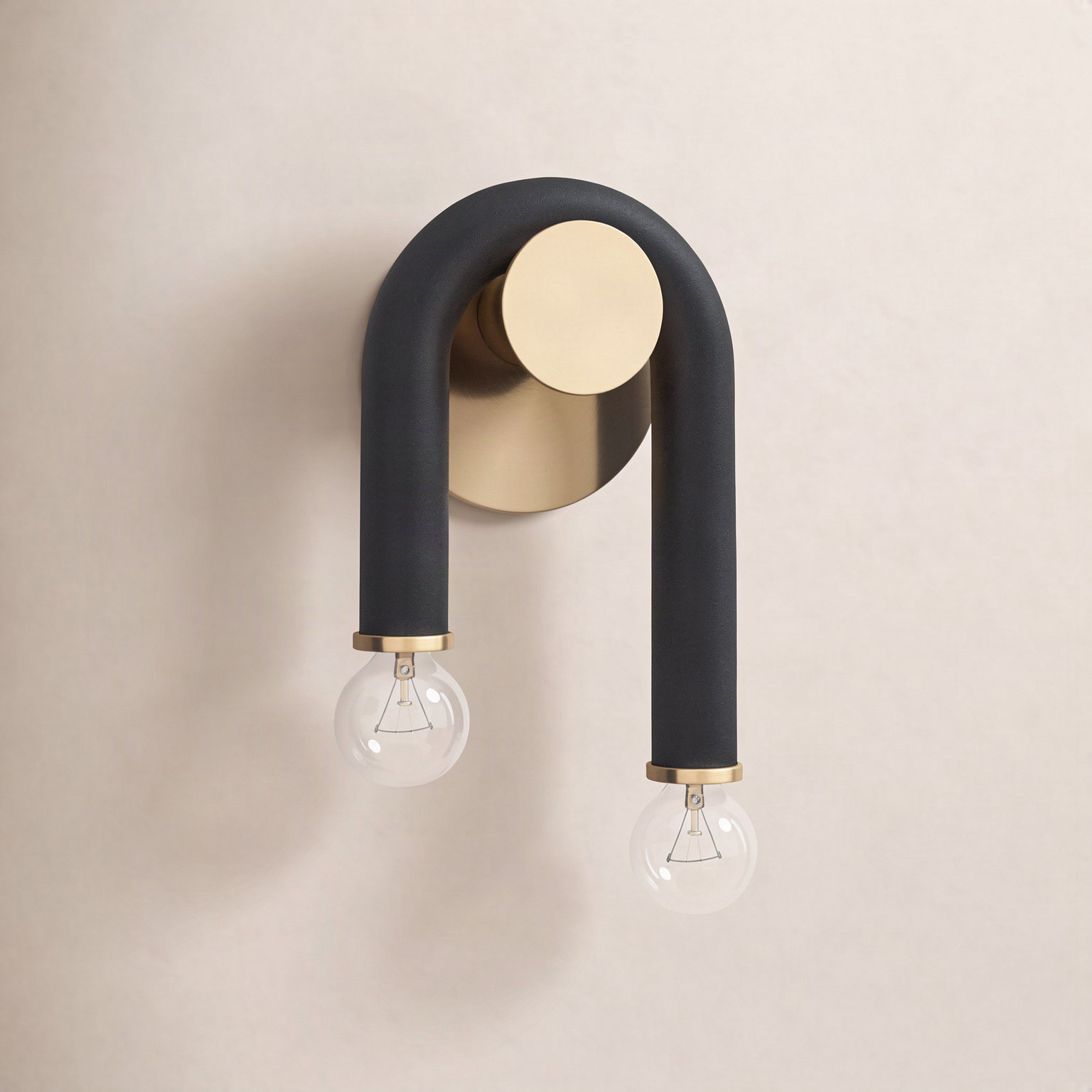 Jeremy 2 Light Dimmable Armed Sconce, Aged Brass