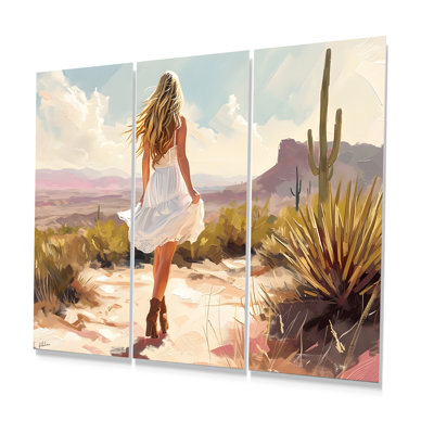 «Cowgirl Trip In The Texas Chihuahuan Desert», ensemble d'impressions d'art mural