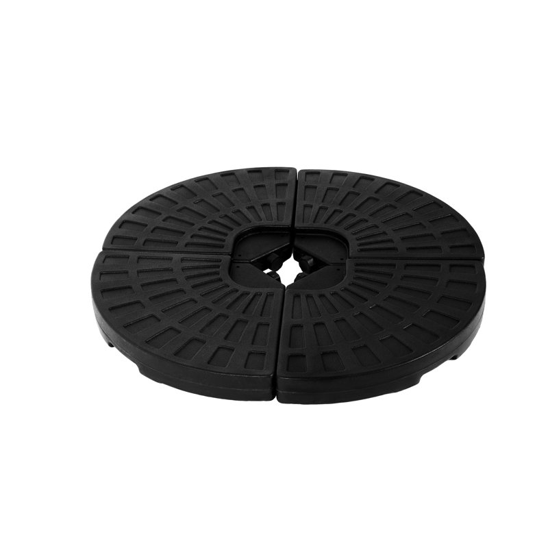 Base de parasol - remplissable à l'eau / sable, 4 étables, conception d'écurie noire, résistant aux intempéries