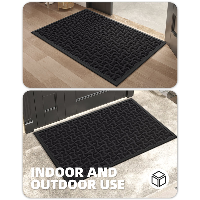 Non-Slip Outdoor Doormat, 32" W x 48" L, Black