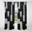 Rêve de cuboïdes noir et blanc - Rideau Shapes - Rideau abstrait occultant - 1 panneaux-2002670372