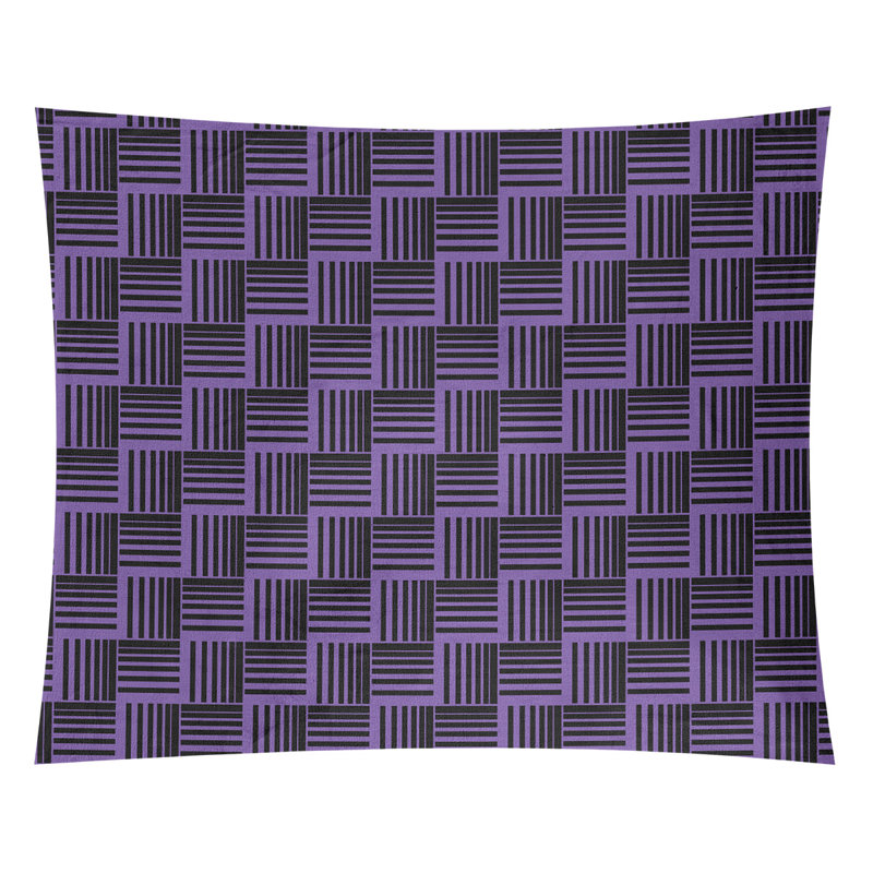 Tapisserie, H 27,5 po x l 37,5 po, Mauve / Noir