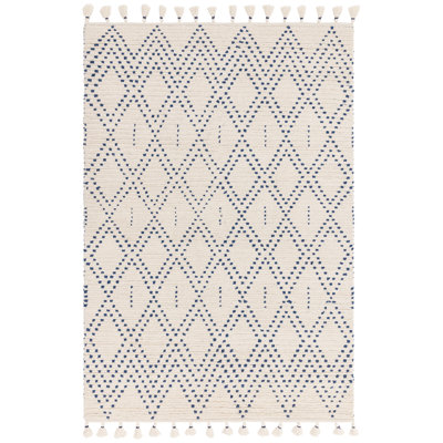 Crigler Moroccan Handmade Cream/Grey Area Rug