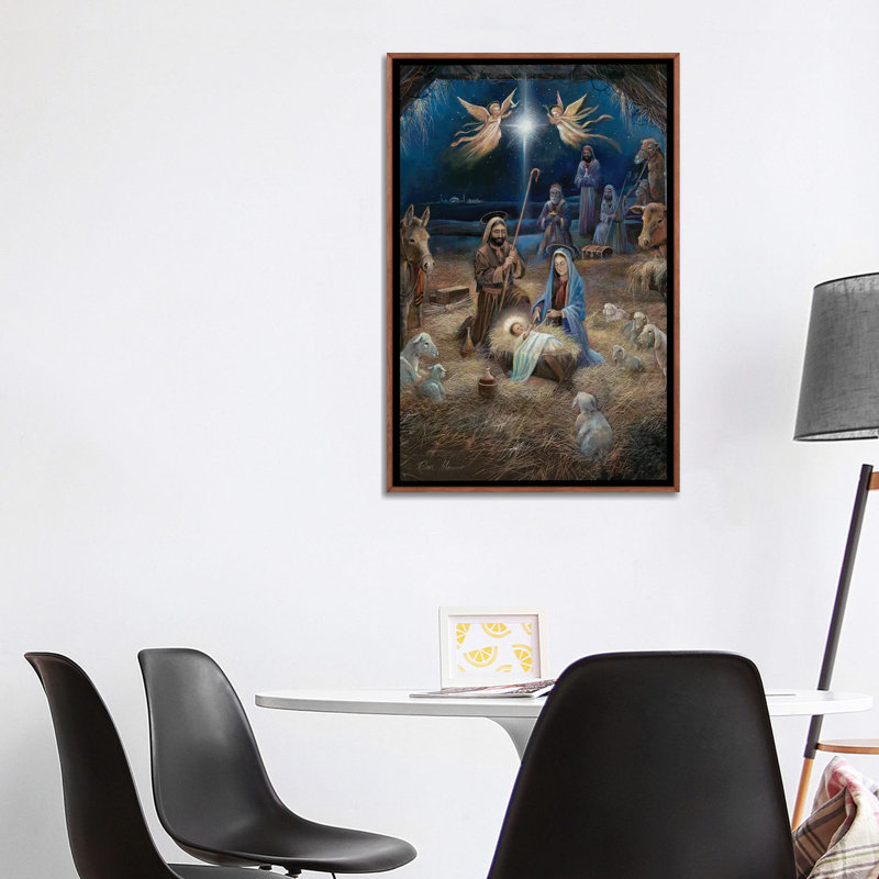 «Silent Night», reproduction d'art sur toile encadrée, Brun, H 40 po x l 26 po, Impression encadrée sans passe-partout