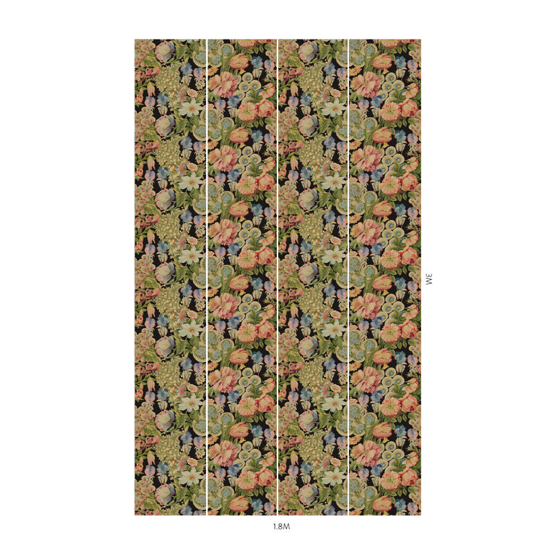 Amatoria Magna 9.83' L x 70.87" W Paintable Wallpaper Roll, Noir