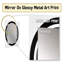 Bauhaus noir et blanc circulaire minimaliste II - miroir géométrique, miroir mural noir unique, impression d'art en métal-564579220