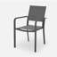 Chaise d'extérieur moderne en alliage d'aluminium, siège en filet, ensemble de deux