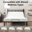 Structure de lit simple TG avec massage, télécommande sans fil, DEL de nuit, ports de type A et de type C, 4 pieds réglables en hauteur, matelas variés compatibles, assemblage rapide, cinq modes de massage réglables,