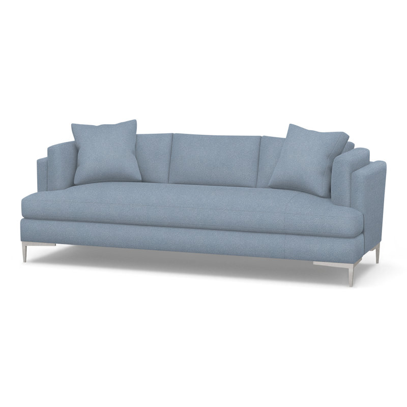 Aiden Upholstered 90.5'' Sofa, Stainless Steel, Perigold Banks Storm
