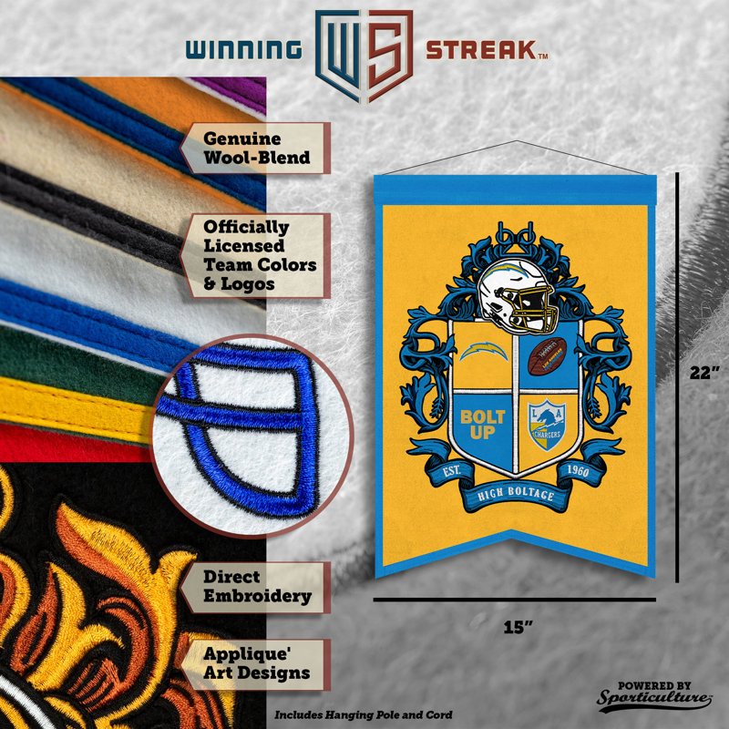 Décoration murale NFL Los Angeles Chargers Crest | 15 x 22 po