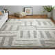 Jalaycia Geometric Hand Loomed Wool Area Rug in Gray