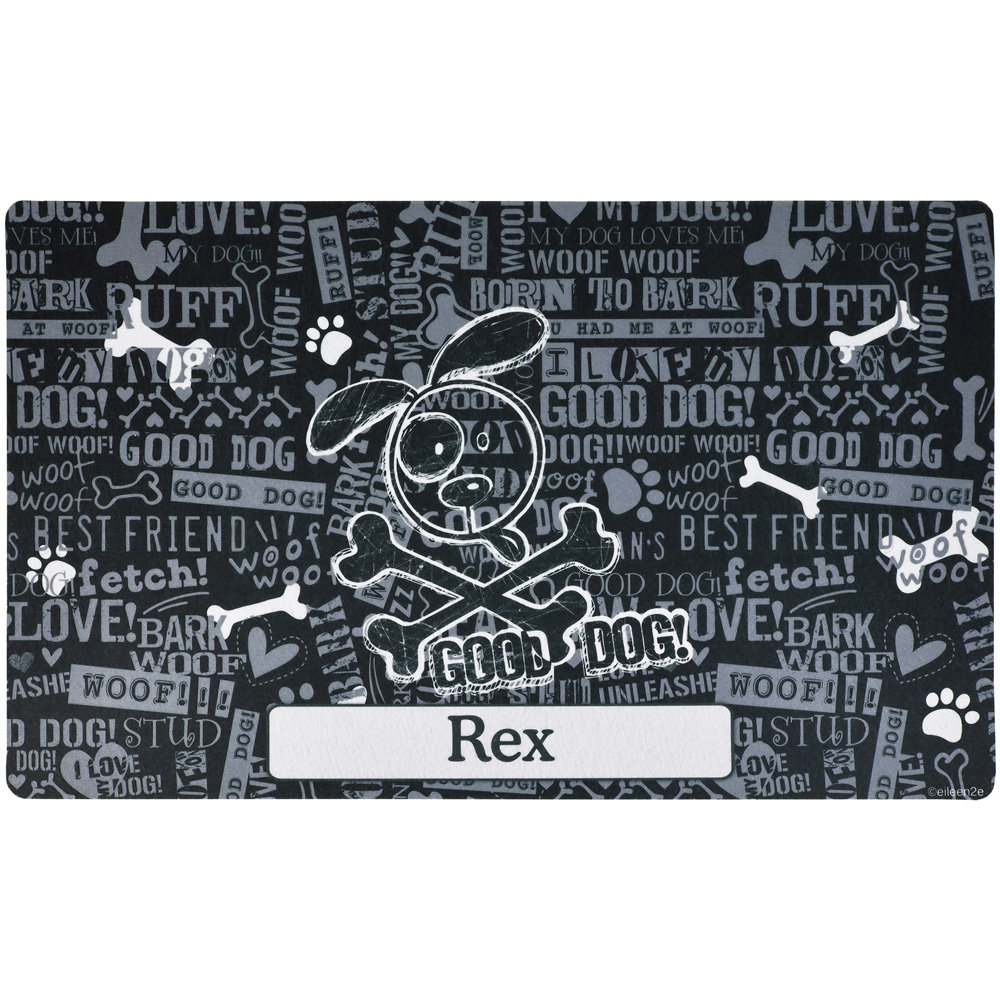 Personalized Pet Bowl Placemat, Feeding Mat For Dog & Cat - Absorbent Material & Waterproof Backing Drymate 