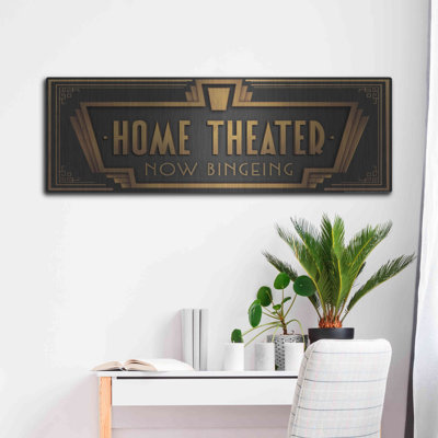 'Home Theater' by JJ Brando, Metal Wall Art