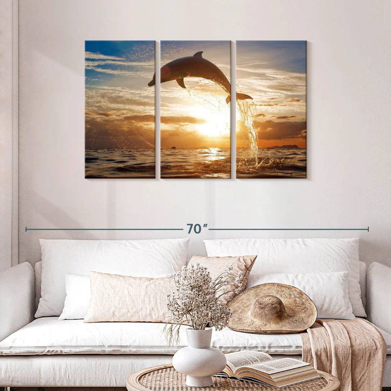 Brampt Dolphin Jump Silhouette, 28" H x 45" W