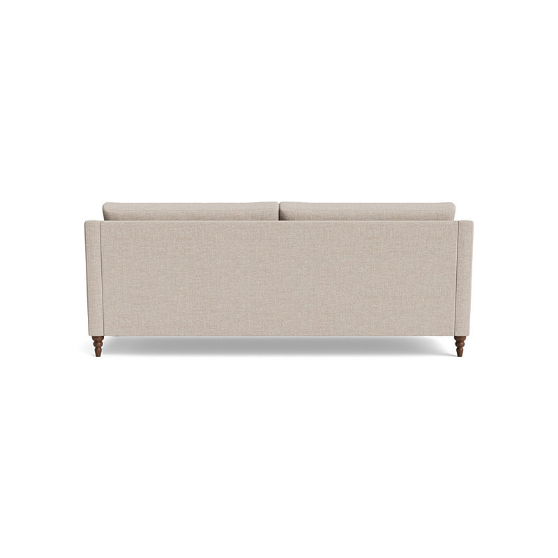 Vera Sofa (85"), Walnut Finish (Turned), Performance Weave - Natural