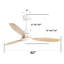 Ventilateur de plafond à pales en bois à DEL 52 pouces avec ensemble d'éclairage et télécommande à 6 vitesses 52 pouces-1290022474-1290022472