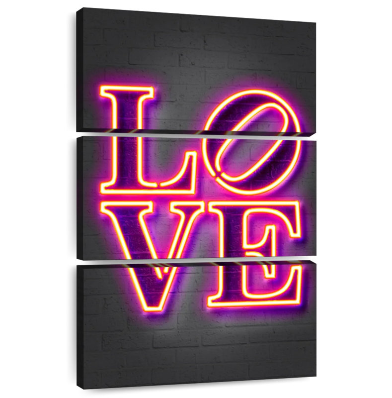 Kema Love In Neon Wall Sign, 32" H x 20" W