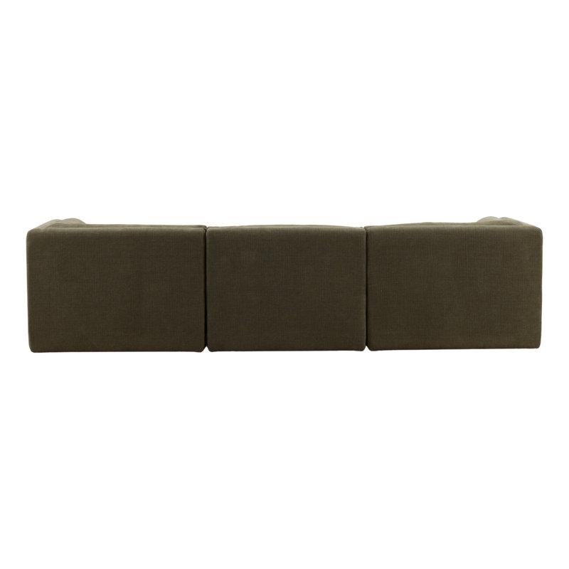 Magda 113" Wide Upholstered Sofa, Terracotta, Olive