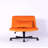 Orange Velvet Criss Cross Armless Office Chair, With Wheels - Versatile For Home Office Meditation & Makeup-1717630741