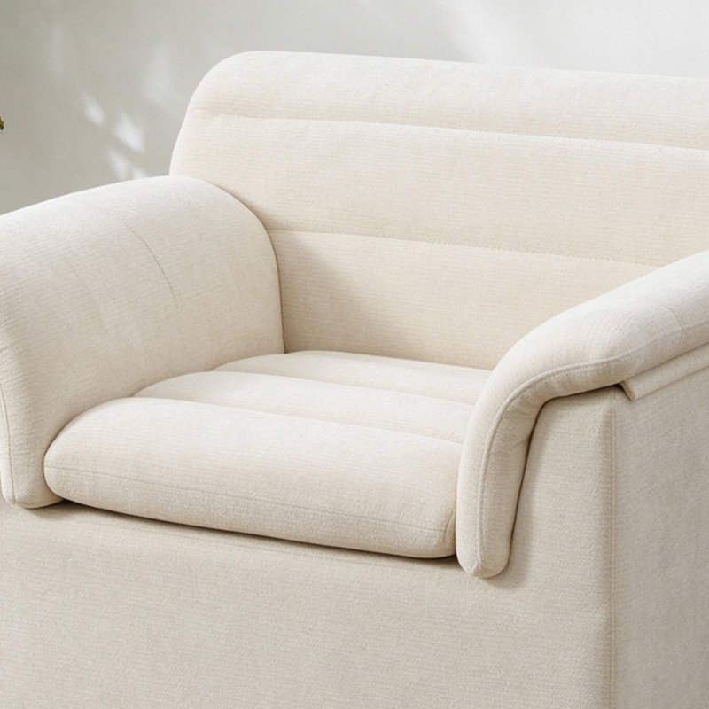 Fauteuil d'appoint rembourré surdimensionné et déhoussable de 97 cm de large, fauteuil en chenille, canapé une place pour salon
