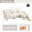 3 + 1 places assises, conception de 93 pouces, 4 dossiers réglables, limite de poids de 350 lb par siège, chenille beige, 3 coussins décoratifs, 4 réglages, capacité, revêtement en chenille, décoration
