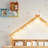 Guardrail Wooden House Bed With LED Light Strip and Storage Place-1613576412