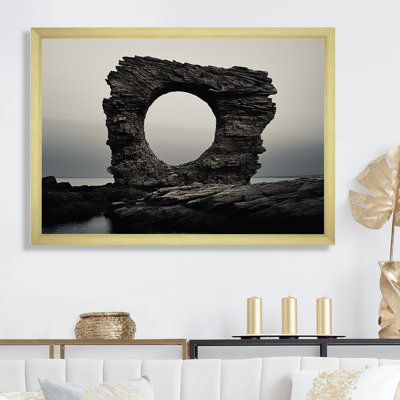 «Black Stone Geode Scenery Minimalisme» sur toile