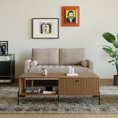 Bridgeview Linen Mid-Century Modern Upholstered Square Arm Sofa and Loveseat