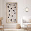 «Black Bird Silhouettes in Flight» sur fond beige - reproduction d'art sur toile encadrée-1545974290-1545974293