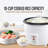 OVENTE Electric Rice Cooker and Food Steamer – 10-Cup Cooked Capacity (5 Cups Uncooked), Nonstick Removable Pot, Keep Warm Function, Steaming Basket, Measuring Cup & Spatula Included, White RCS01W