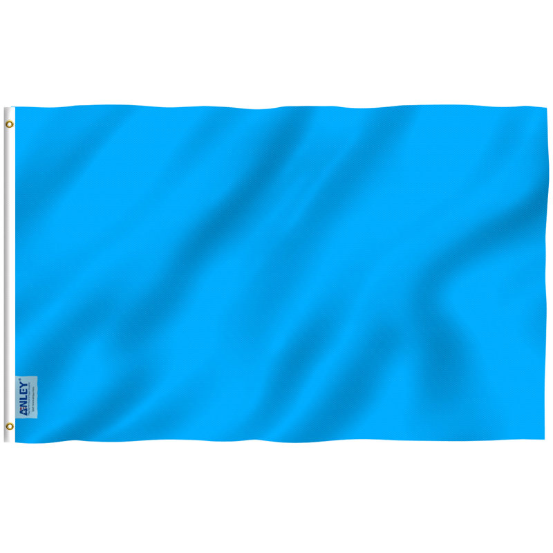 Solid Light Blue Polyester 36 x 60 in. House Flag