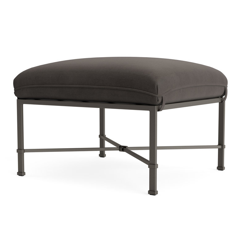 Venetian Outdoor Ottoman, Mica, Fushion Charcoal