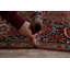 Tapis de la surface en laine rouge 9 pi 5 po x 12 pi 7 po one-of-kind à la main noué la 1940s serapi Sedgewickville