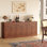 Buffet 67 "en chêne cannelé avec 3 tiroirs pour la cuisine, le salon et le vestibule