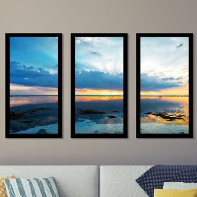 Ocean Reflections - 3 Piece Picture Frame Photograph Print Set on Acrylic -  Picture Perfect International, 704-2082-1224