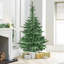 Superbe sapin de Noël réaliste en PE + pré-éclairé de 7 pi, base en bois chic, parfait pour les fêtes douillettes