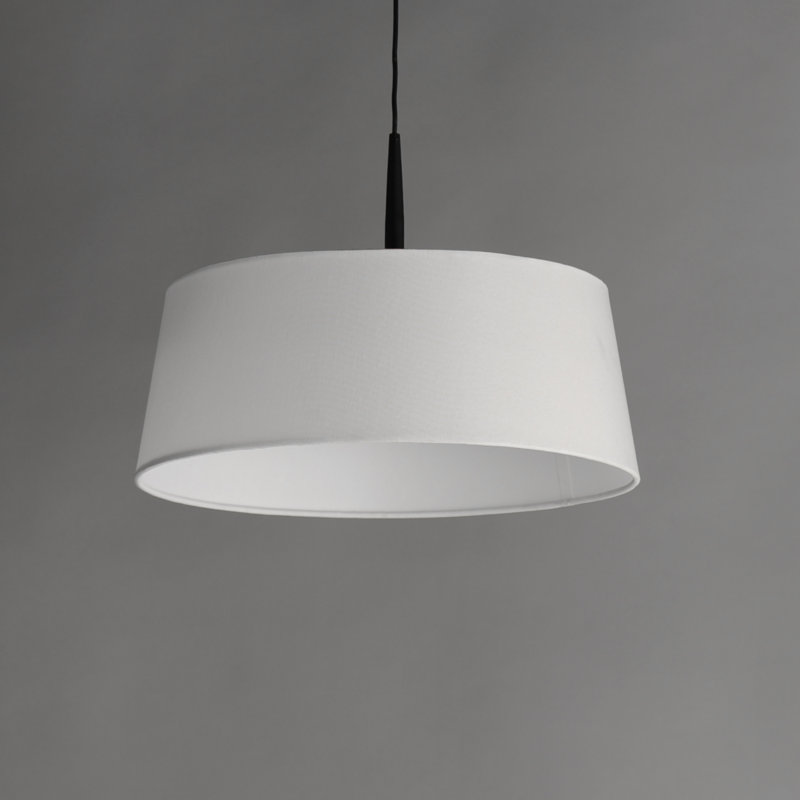 Melva 1 - Light LED Single Pendant, 11" H x 16" W x 16" D, Black