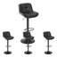 Swivel Upholstered Adjustable Height Counter Stool with Metal Frame-1441241421