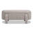 49" Oval Fully Upholstered Storage Bench,  Boucle