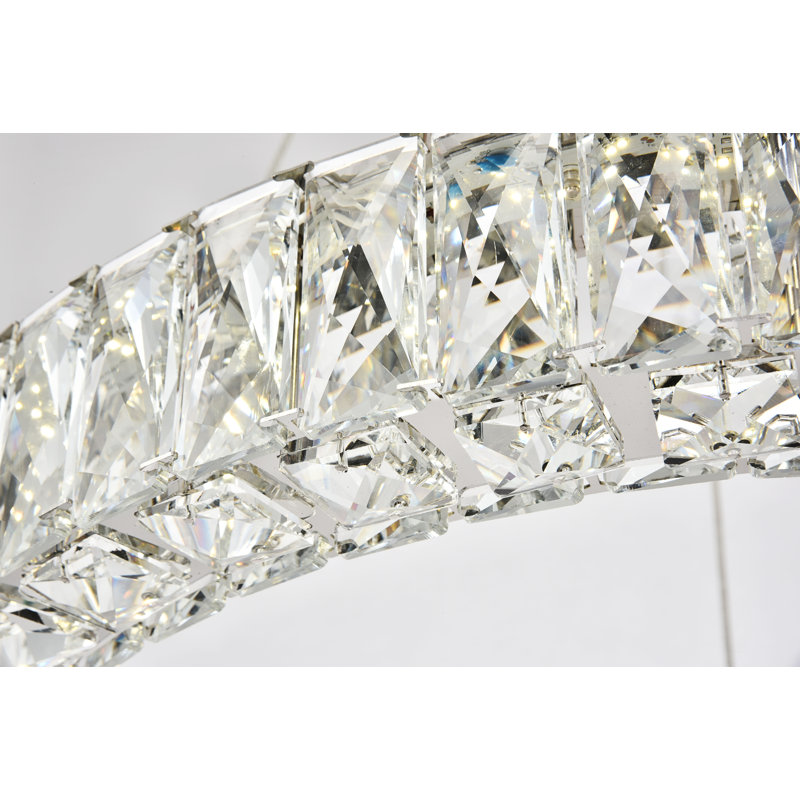 Sunderland - Light LED Pendant, Chrome, 3" H x 31" W x 31" D