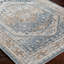 Traditional Washable Rug, Bordered Floral Rug For Living Room, Dining Room, Bedroom-346192741