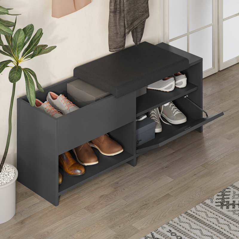 6 Pair Shoe Storage Cabinet, Anthracite