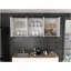 Armoire murale supérieure Peoria, quatre tablettes intérieures, finition blanche-222941469